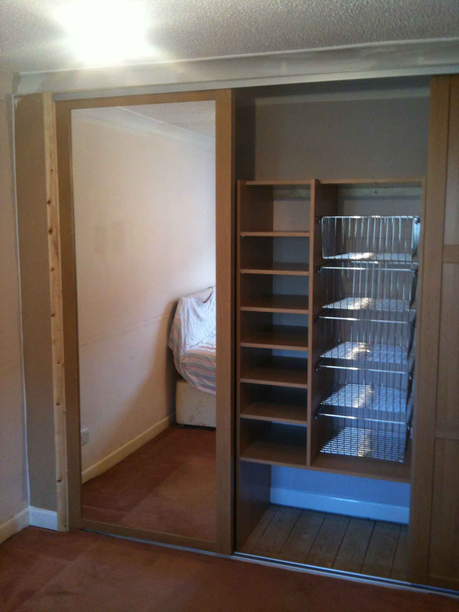 bespoke fitted wardrobe and shelves